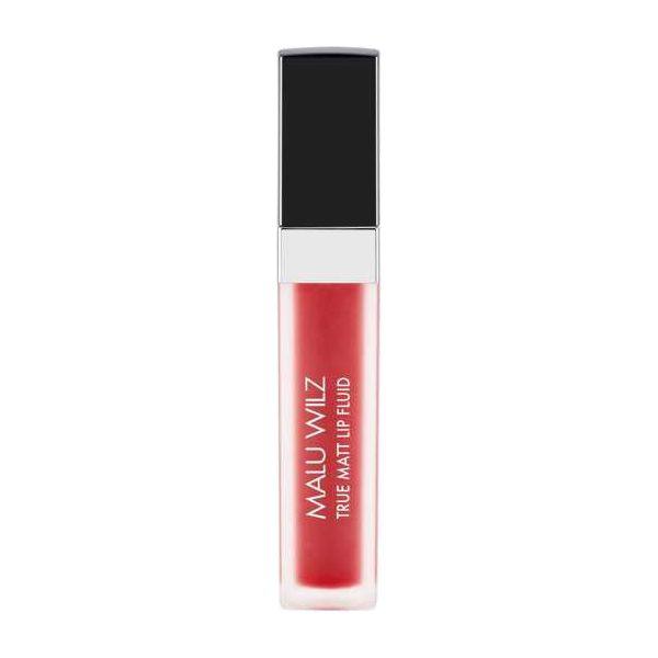 Malu Wilz True Matt Liquid Lipstick 6ml in vibrant red color with sleek packaging for long-lasting matte finish.