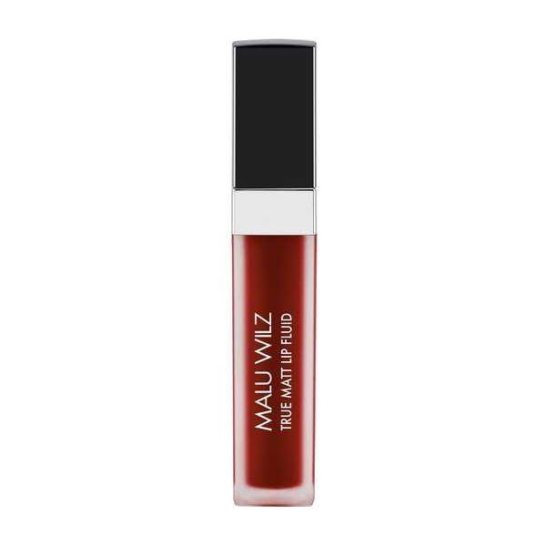 Malu Wilz True Matt Liquid Lipstick 6ml, rich matte color, long-lasting vibrant look, premium lip product packaging.