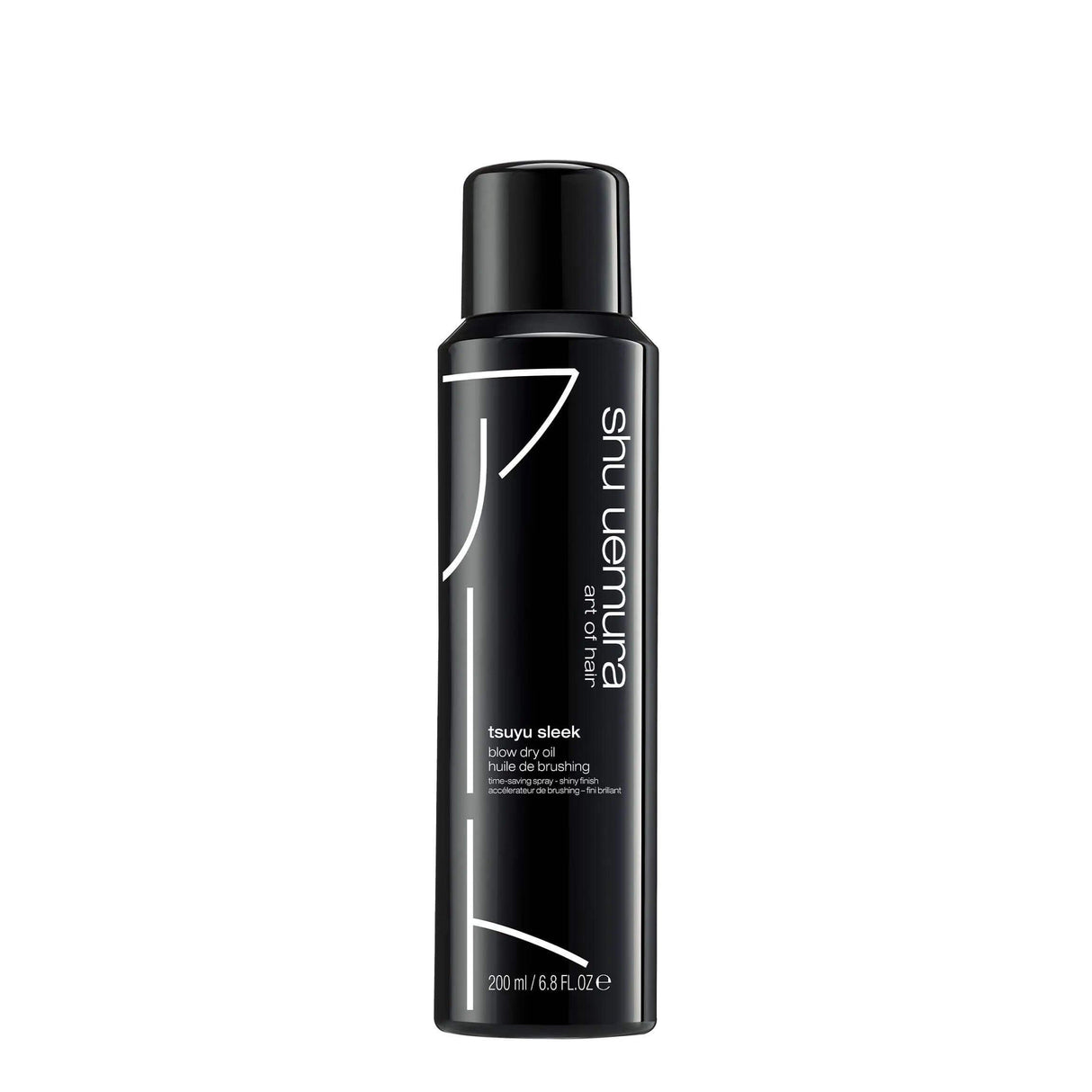 Tsuyu Sleek Blow Dry Hair Oil bottle for frizz control and glossy finish.