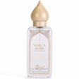 Alt Tag: Vanilla Musk Eau De Parfum Spray bottle with gold cap, featuring sweet and musky fragrance notes, and eco-friendly packaging.