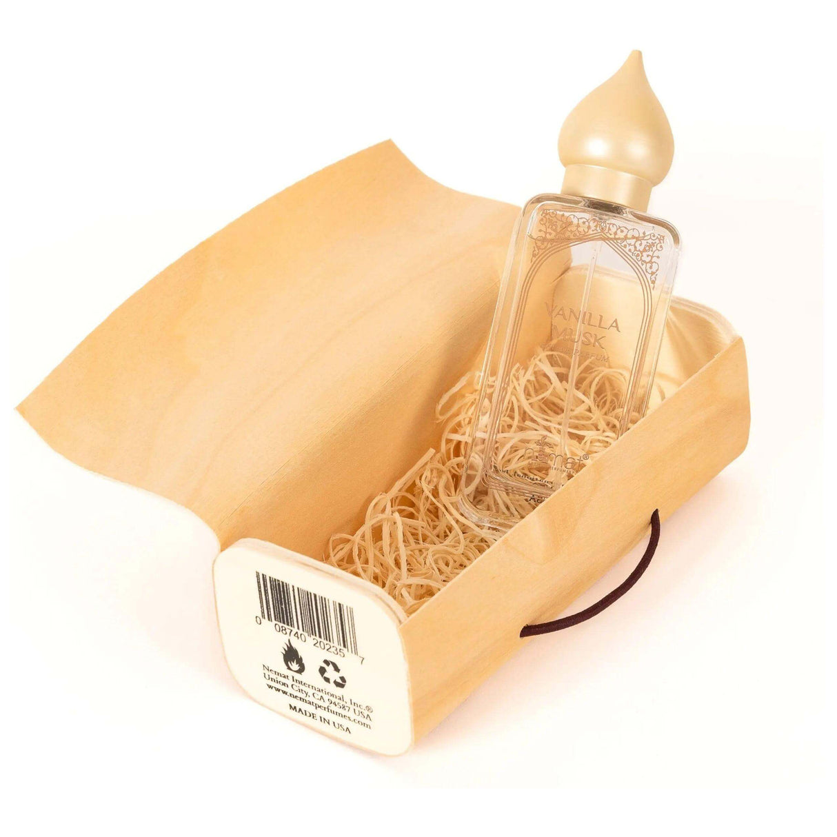 Vanilla Musk Eau De Parfum in eco-friendly packaging showcasing aromatic vanilla and musky fragrance notes.