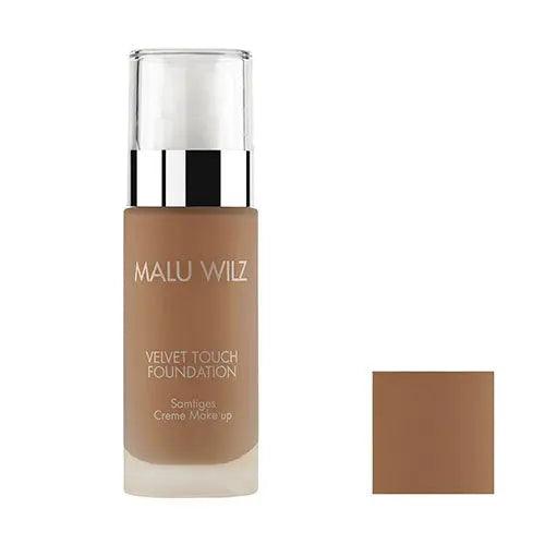 Malu Wilz Velvet Touch Foundation 30ml bottle with velvety finish, premium liquid foundation for flawless complexion.