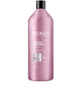 Redken Volume Injection Shampoo 1L bottle for fine hair, enhancing volume and body, perfect for all hair types and textures.