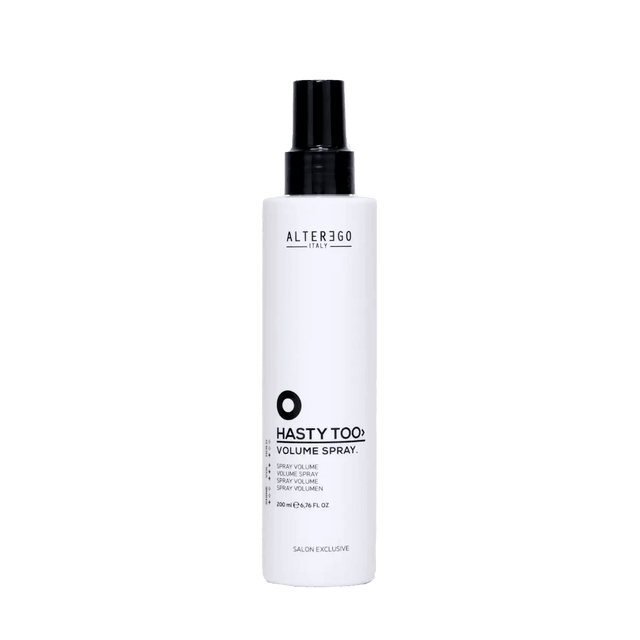 Volume Spray bottle for soft volume and full body with light hold, 250ml, salon exclusive hair product by Alter Ego Italy.
