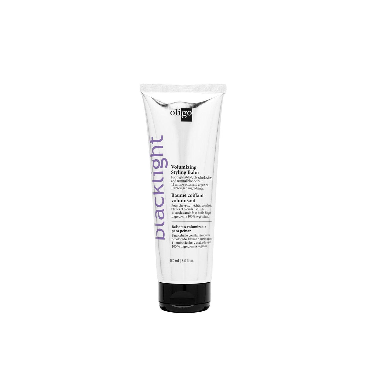 Blacklight Volumizing Styling Balm tube, offering flexible hold, humidity resistance, and thermal protection for frizz control.