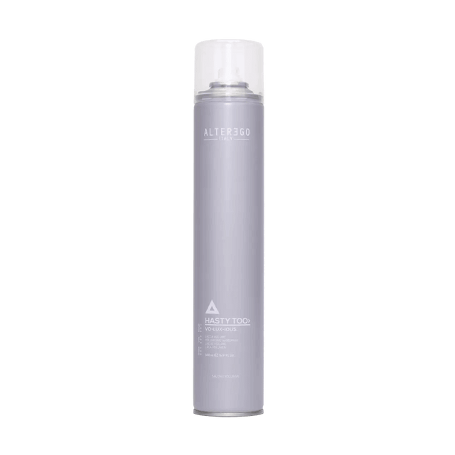Voluxious Hairspray bottle for volume and flexible hold with quick-drying effect. Ideal for runway-ready hairstyles. Lightweight formula.