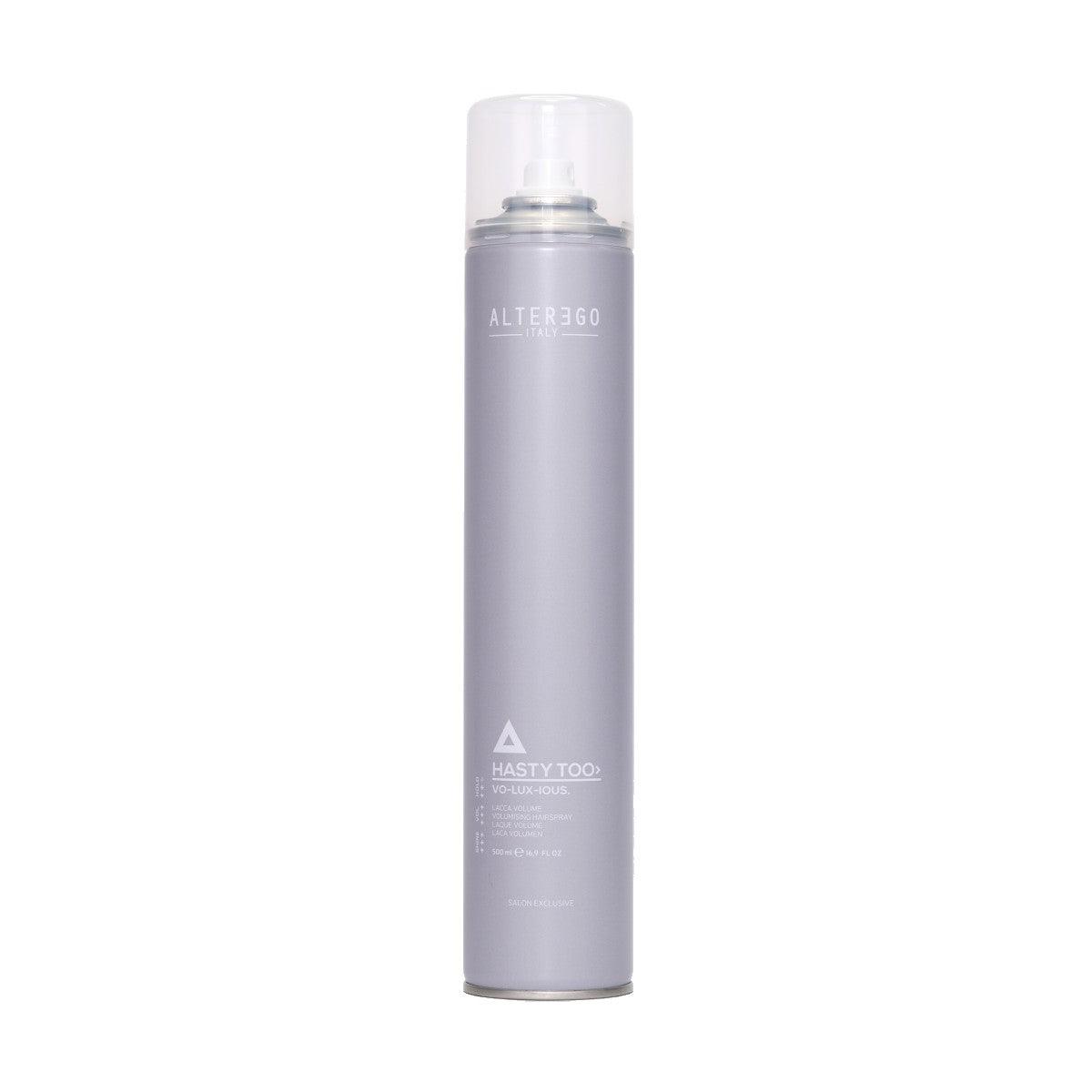 Voluxious Hairspray can, provides volume and flexibility with a lightweight, quick-drying hold for stylish hair finishes.