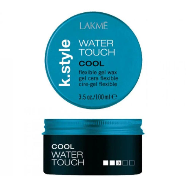 Lakme Water-Touch Flexible Gel Wax for weightless styling and natural wet look finish, featuring grape seed antioxidant complex.