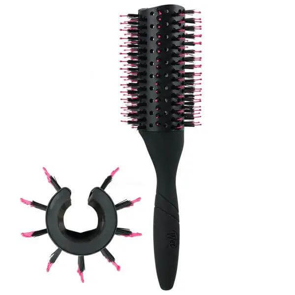 Wet Brush Pro Fast Dry Round Brush with vented design and pink bristles for quick blowouts and easy detangling.