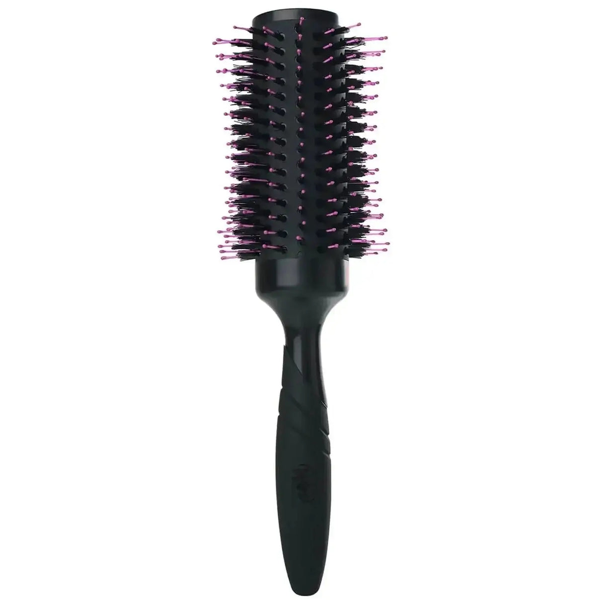 Wet Brush Pro Volumizing Round Brush with HeatFlex bristles for detangling and styling fine to medium hair, smooth black handle.