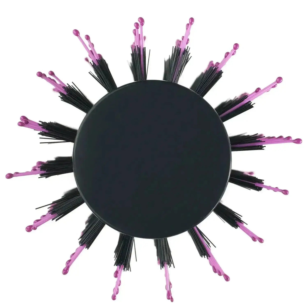 Top view of Wet Brush Pro Volumizing Round Brush with pink HeatFlex bristles for easy detangling and styling fine to medium hair.
