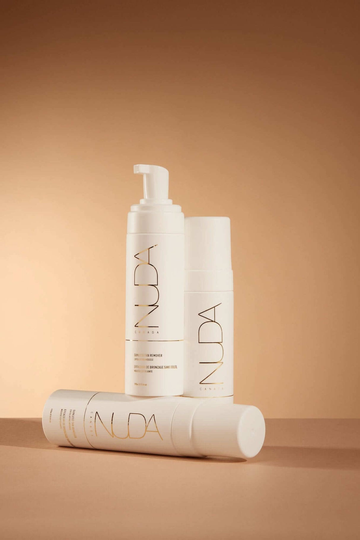 Body Essentials Trio with exfoliant, wash, and cream for sunless tanning. Maintain smooth, hydrated, and tan-ready skin.
