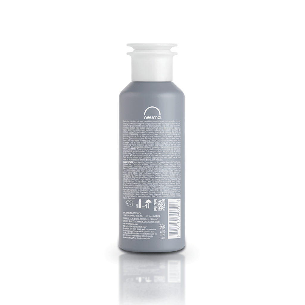 Neu Repair Conditioner bottle with ultra-reparative formula for reducing breakage, strengthens and nourishes hair, aroma of lemon and lavender.