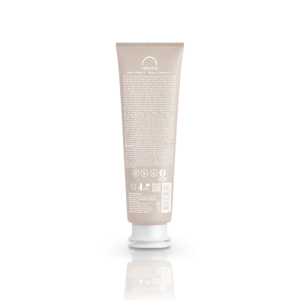 Neu Styling Air-dry Shaper for texture and shine with lavender, mandarin, and vanilla aroma in 143g tube.