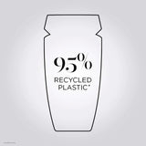 95% recycled plastic packaging illustration with bold text.