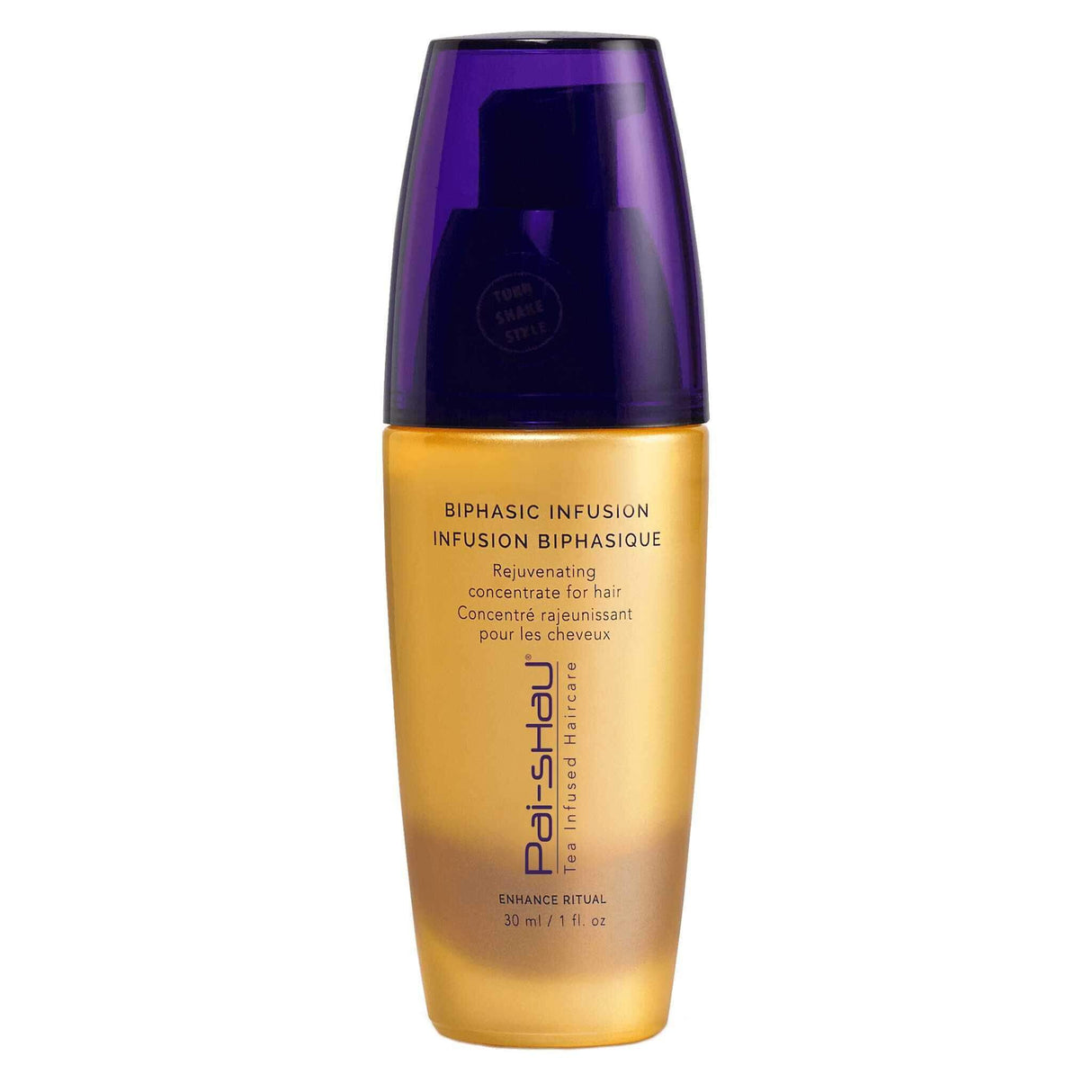 Biphasic Infusion hair rejuvenating concentrate with Signature Tea Complex for deep nourishment.