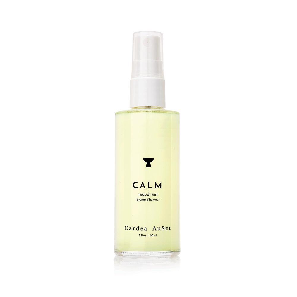Calm Mood Mist bottle with soothing aromatherapy ingredients for relaxation and restful sleep, 59ml size.