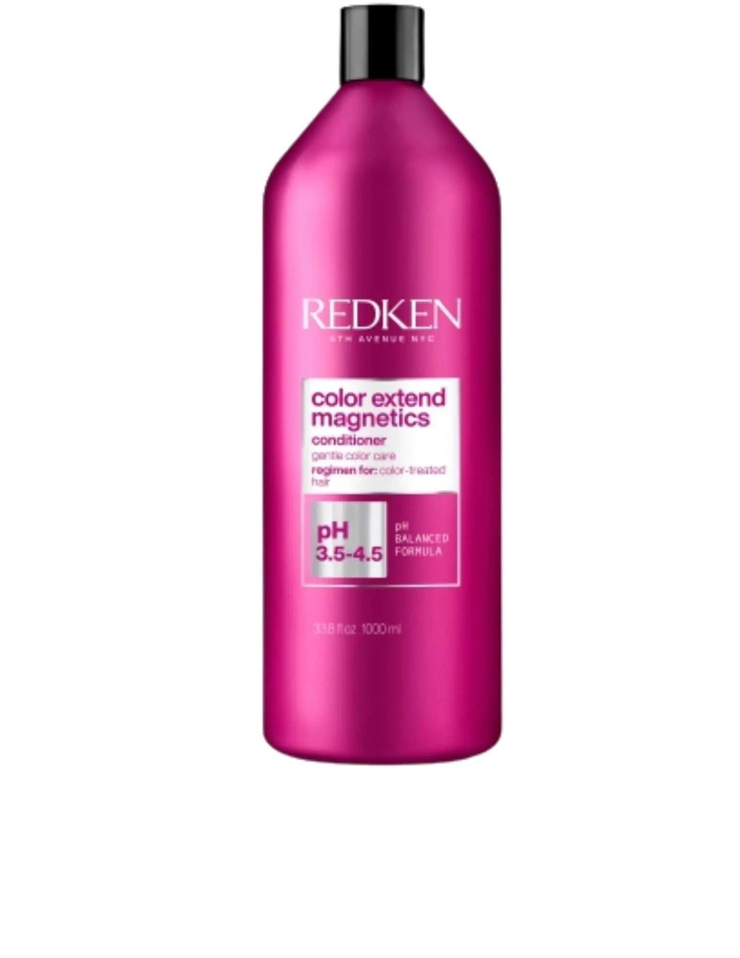 Redken Color Extend Magnetics Conditioner 1L for color-treated hair, enhances vibrancy and combats fading with pH balanced formula.
