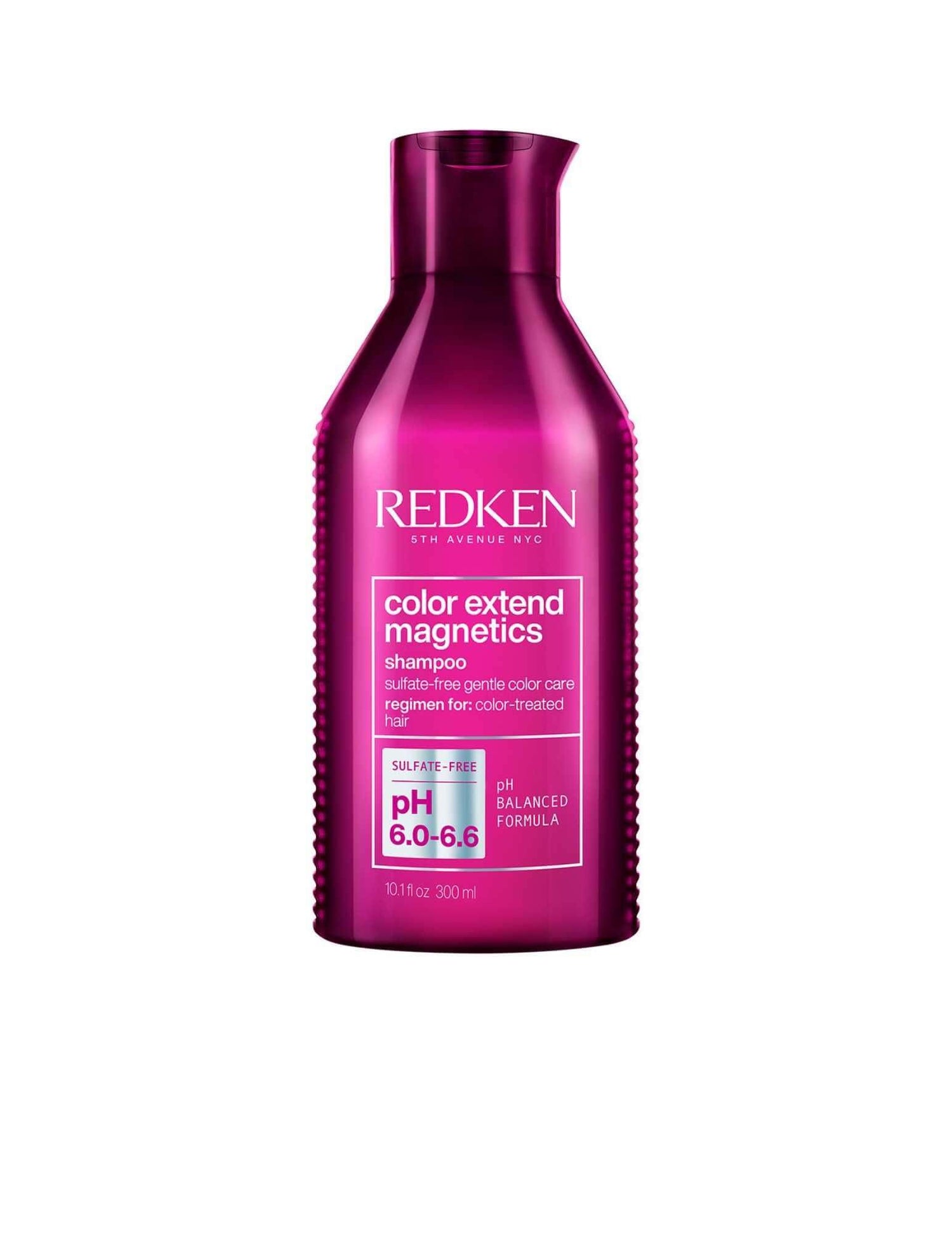 Redken Color Extend Magnetics Shampoo 300ml bottle for color-treated hair, sulfate-free formula, maintains color vibrancy.