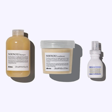 Davines Color + Sun Hydration Set with nourishing shampoo, conditioner, and SU Hair Milk for color-treated hair protection.