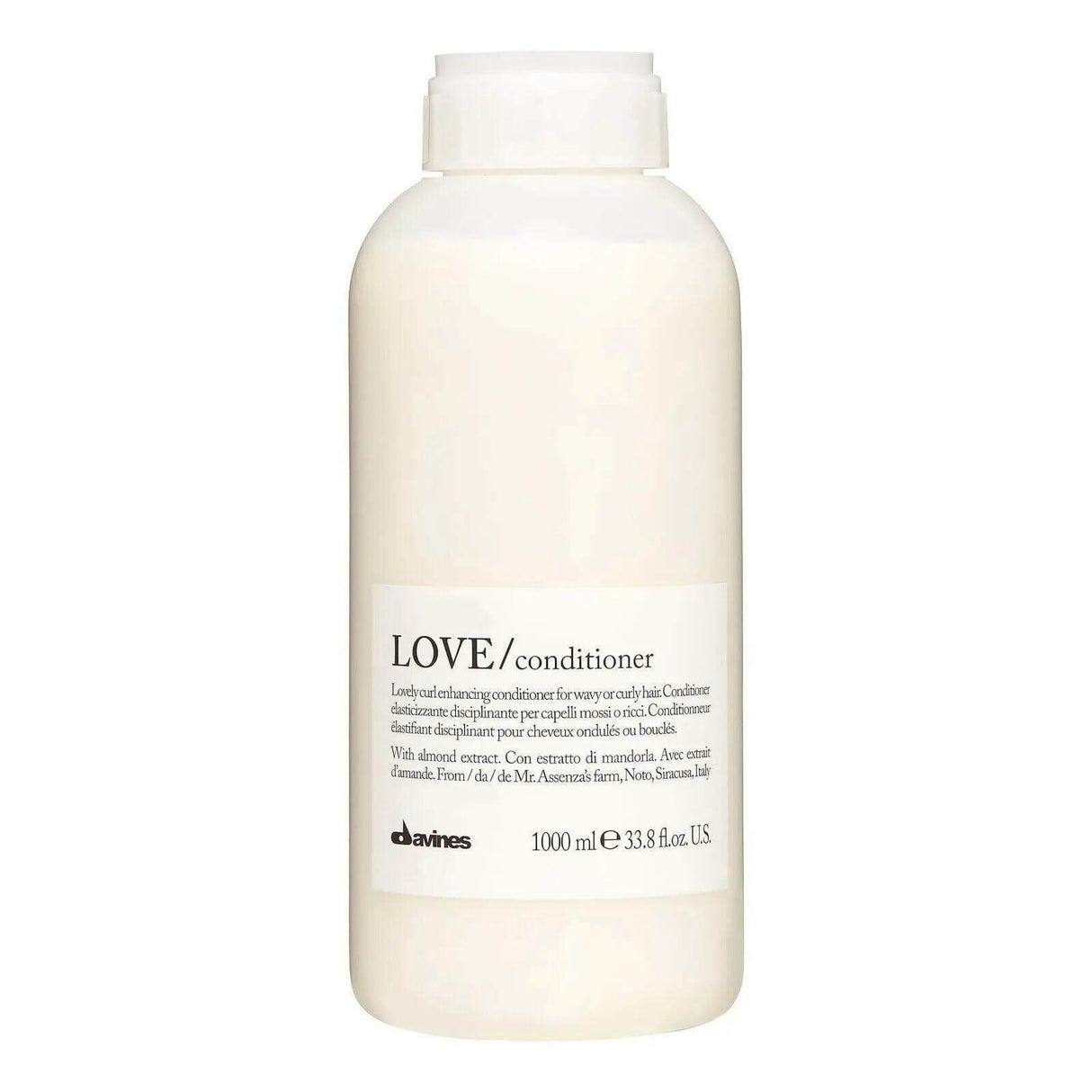 Davines Love Curl Conditioner 1L bottle for curly hair, enhances curls, boosts volume and shine.
