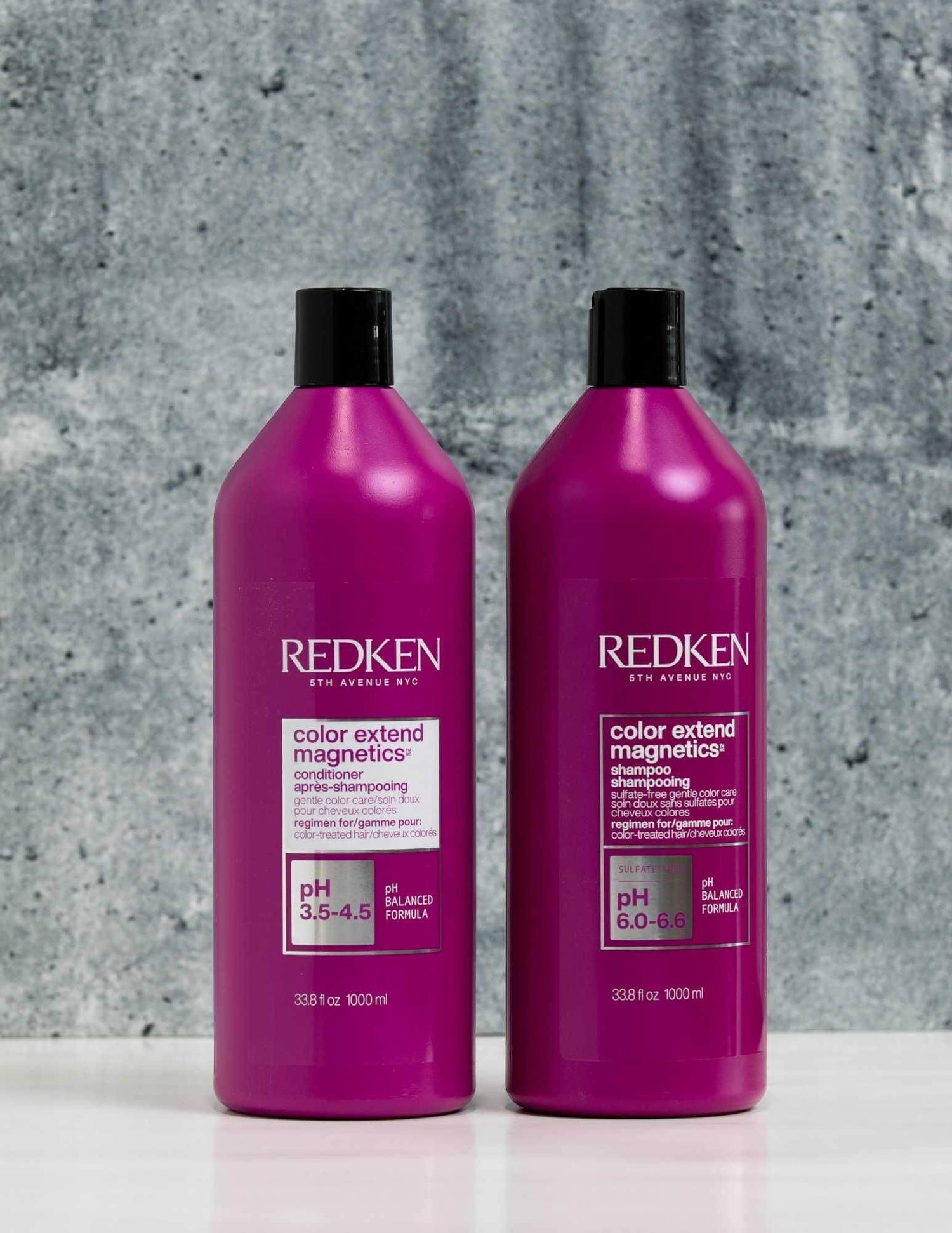 Redken Duo Liters Color Extend Magnetics Shampoo & Conditioner set for vibrant color-treated hair.