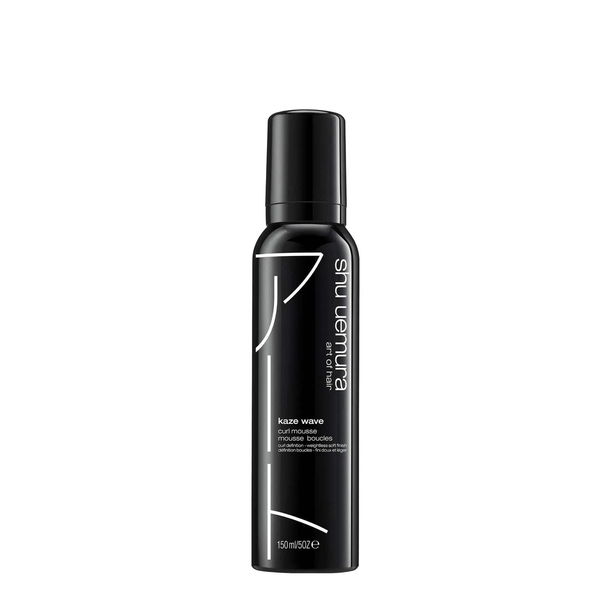 Shu Uemura Kaze Wave hair styling product for natural curls and waves in black bottle, suitable for all hair types.