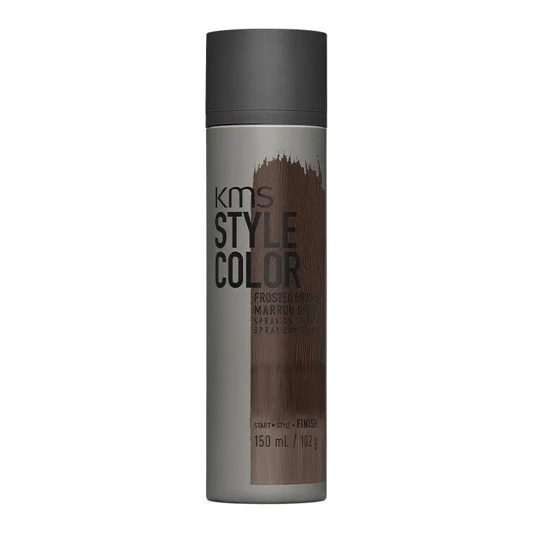 KMS Style Color Frosted Brown spray for temporary hair color, waterproof and heat tool compatible, 150 ml