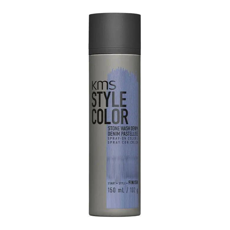 KMS Style Color Stone Wash Denim spray bottle for temporary hair color and styling.