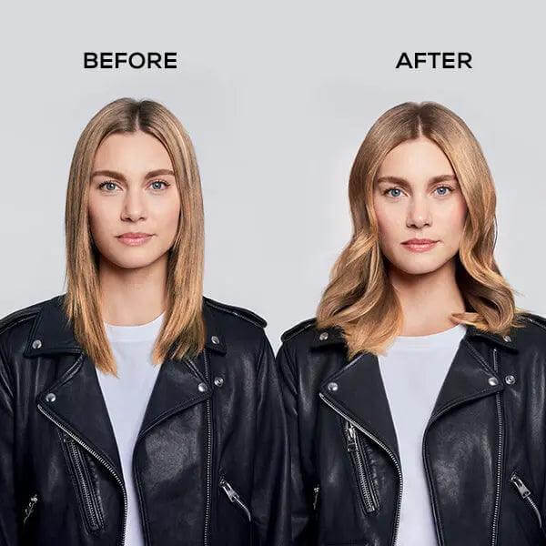 L'Oréal Professionnel Steampod 3.0 results: before and after images showing smoother, styled hair using steam technology.