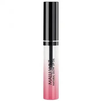 Malu Wilz Natural Shine Lip Oil 5ml for deep hydration and natural gloss, includes jojoba oil and vitamin E.