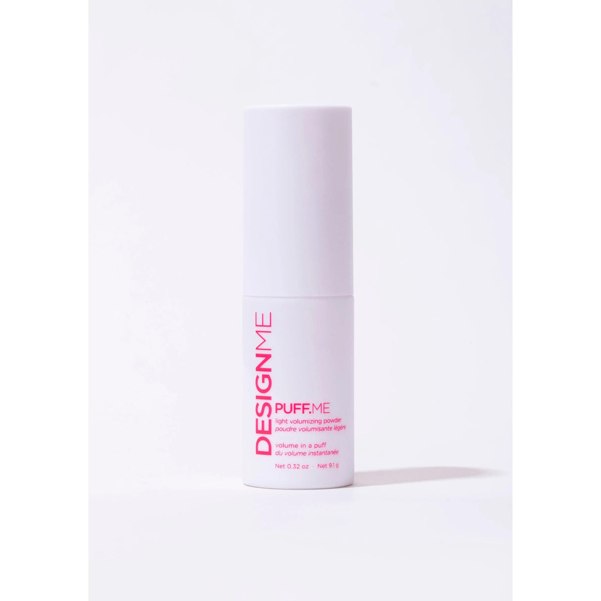 Puff.Me Light Volumizing Powder for instant root lift, 9g bottle by DESIGNME. Achieve volume effortlessly with lightweight formula.