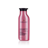 Pureology Smooth Perfection Shampoo for color-treated hair in 266ml bottle with violet, clove, and musk fragrance.