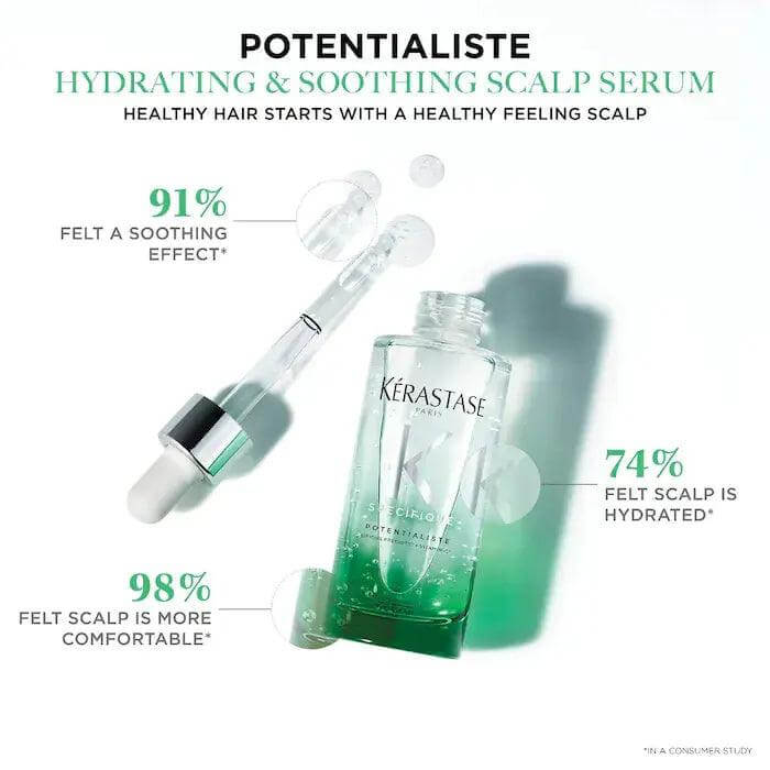 Kérastase Potentialiste Scalp Serum Bottle with Pipette, Promoting Hydration and Comfort for All Hair Types