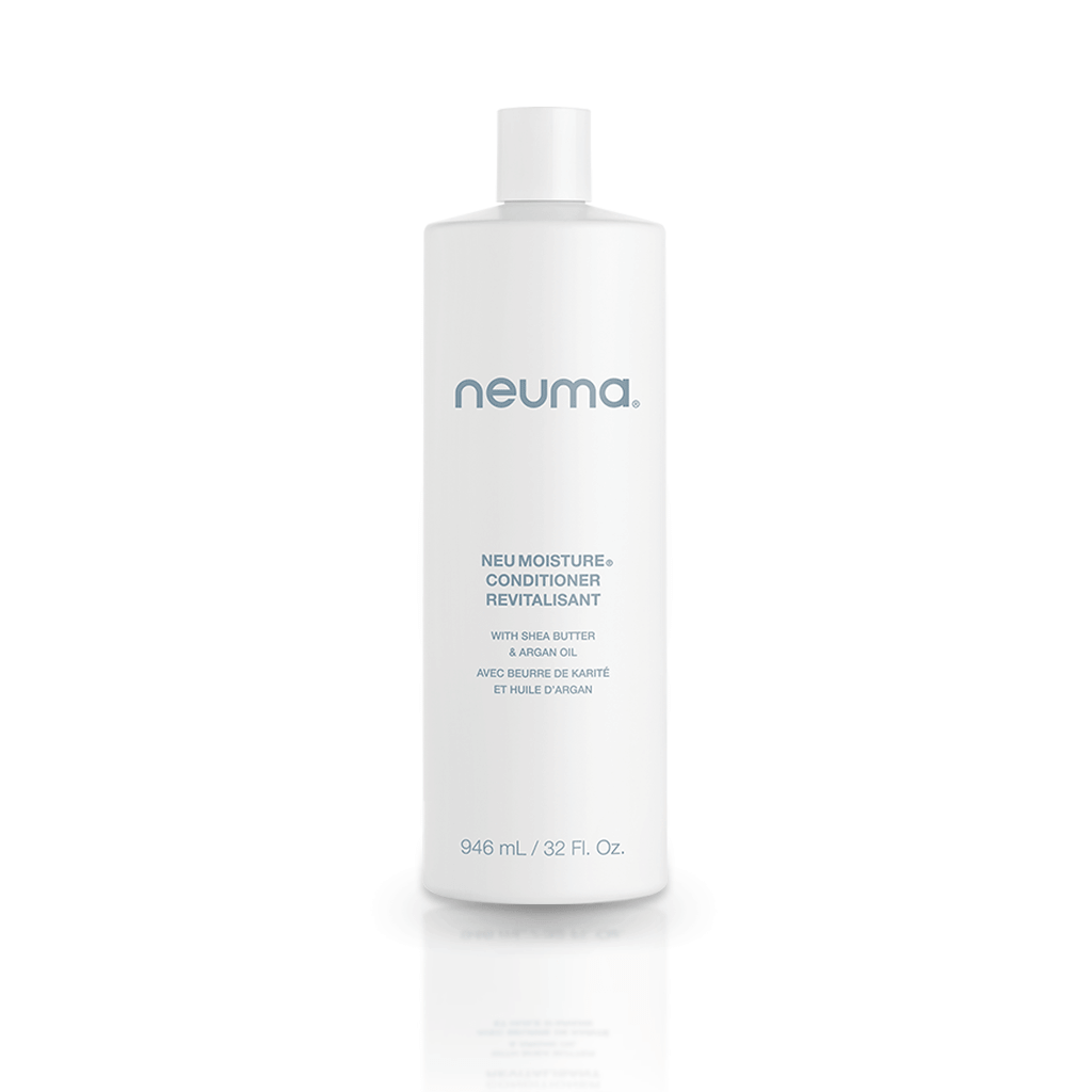 Neu Moisture Conditioner bottle, deeply hydrating formula for soft, silky hair, scented with lavender, mandarin, and vanilla.