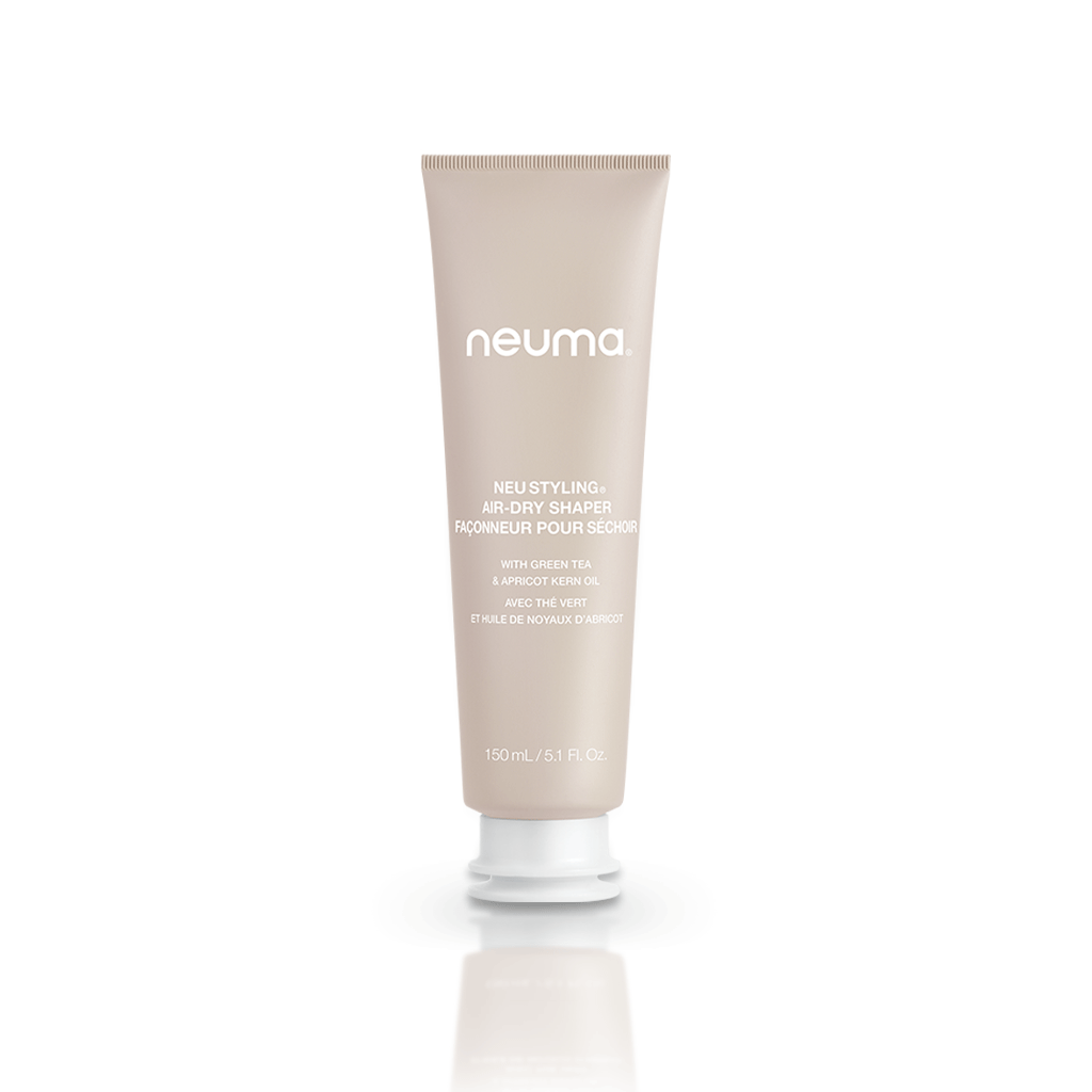 Neu Styling Air-dry Shaper for frizz control and shine with lavender aroma, ideal for enhancing natural texture and smoothness.
