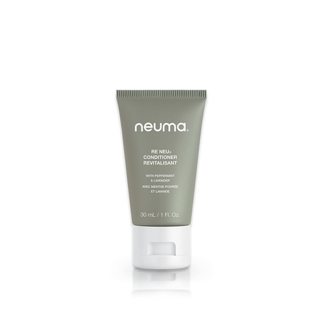 Re Neu Conditioner by Neuma in 30ml tube, detangles, nourishes, and smooths hair with peppermint and vanilla aroma for shiny, healthy hair.